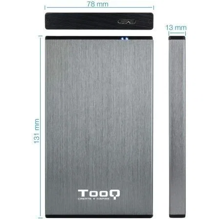 TOOQ TQE-2527G Caja para Disco Duro de 2.5'' SATA USB 3.1 Gris